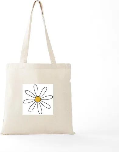 Vista 7 de CafePress Daisies Tote Bag Natural Canvas Tote Bag, Bolso de compras de tela, Caqui