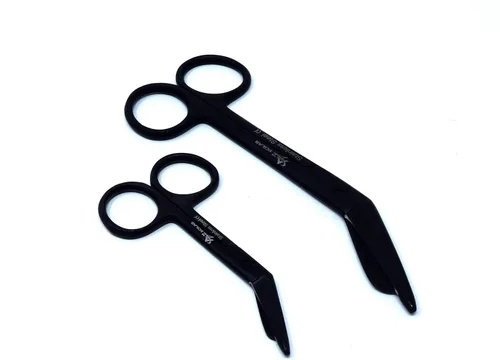 Vista 11 de Juego de 2 tijeras de vendaje para enfermeras médicas (A2ZSCILAB) (cromadas 3.5 + 4.5 pulgadas)