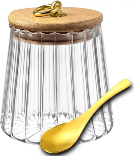 Vista 15 de Viovian Tarro de vidrio de 1600ml (54 FL OZ) con tapa, recipiente grande de café con nueces de vidrio, recipiente hermético de almacenamiento