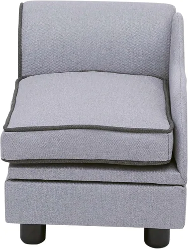 Vista 7 de Teamson Pets Ivan - Sofá cama tapizada de 22 pulgadas de largo con cojín extraíble y almacenamiento debajo para gatos y perros pequeños, gris claro