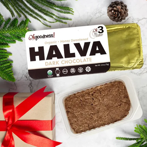 Vista 5 de ¡OhBondad! Halva de Miel Orgánica - Pack de 3 - Solo TRES Ingredientes Simples, Bocadillo y Postre que se Derriten en la Boca, Golosina Endulzada