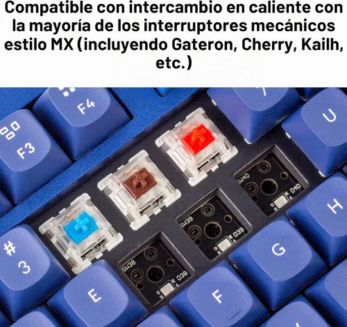 Vista 3 de Keychron Q3 Teclado Mecánico Programable Macro Intercambiable en Caliente con Cable Diseño Tenkeyless 87 Teclas RGB QMK/VIA con Interruptor Gateron