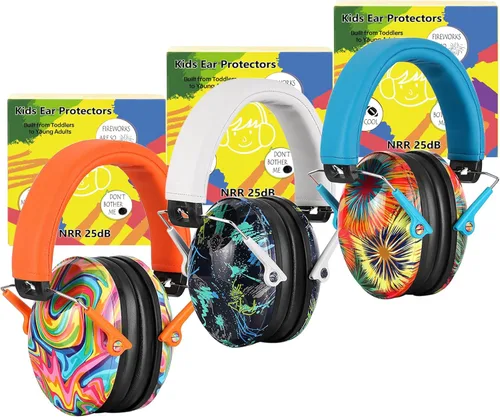 Vista 11 de PROHEAR 032 - Protección de oídos para niños, NRR 25dB, orejeras para niños, diadema ajustable, orejeras de seguridad para eventos deportivos