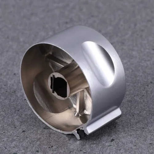 Vista 6 de Happyyami Botón de estufa de gas, 5 piezas, perilla de estufa de gas de metal, perillas de control de cocina de gas plateadas, adaptadores