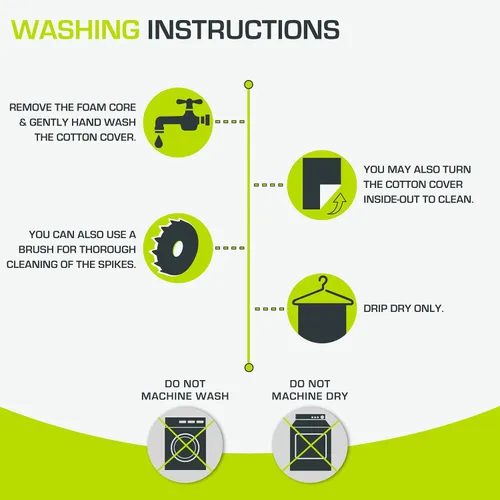 Vista 3 de ProsourceFit Acupressure Mat and Pillow Set for Back/Neck Pain Relief and Muscle Relaxation, Large - Black/Aqua