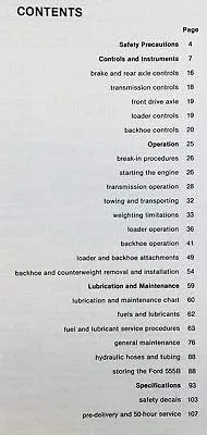 Vista 4 de Manual Set para Ford 555B Tractor Cargador Retroexcavadora Propietarios Operadores Servicio Taller de Reparación