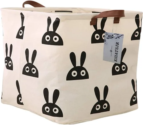 Vista 9 de Cesta de almacenamiento de lona, plegable, organizador con contenedores