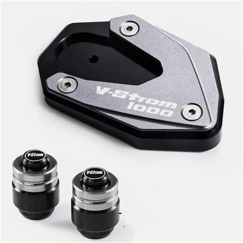 Vista 13 de JosbY Para Suzuki para Vstrom 1050XT/1000XT DL1000 para V-Strom DL 1000 1050 XT Soporte lateral de pie Placa de soporte y cubierta de válvula