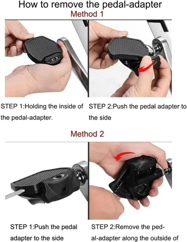 Vista 5 de Thinvik Pedal de carretera sin clipless convertido a adaptadores de pedal de plataforma universal para sistema Shimano SPD-SL