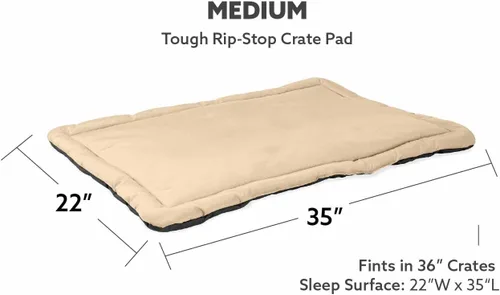 Vista 2 de K9 Ballistics Almohadilla resistente antidesgarros para jaula de perro, duradera, lavable, no se desliza, se adapta a jaulas medianas de 35 x 23