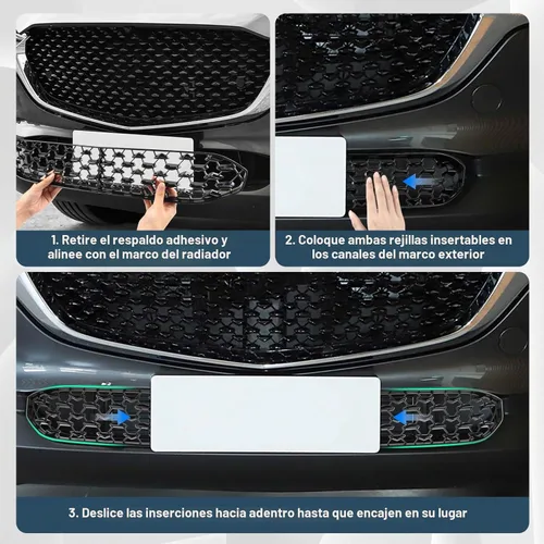 Vista 7 de (2 unidades/juegos) CX5 - Insertos de malla para parrilla frontal Mazda CX-5 KF Accesorios ABS Material Protector de rejilla frontal compatible