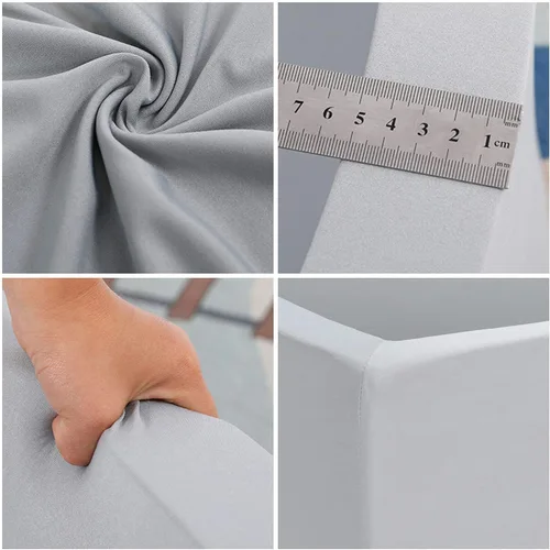 Vista 5 de Piscina cuadrada de espuma para niños pequeños, 35 x 35 x 12 pulgadas, piscina suave con funda extraíble, corralito de bolas de esponja Blanco