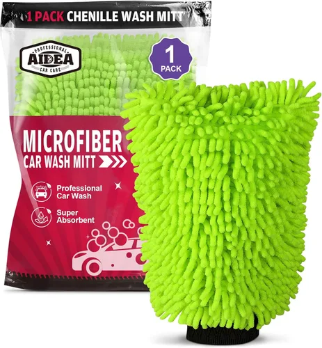Vista 17 de AIDEA Manopla de Lavado de Coche de Microfibra-2PK, Sin Rayones y Sin Pelusas, Manopla de Lavado de Microfibra Chenille Premium-Azul Tamaño Regular