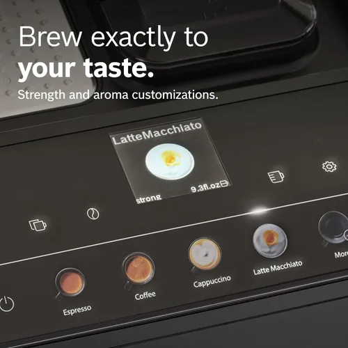 Vista 7 de Bosch 500 Series Máquina espresso y de café completamente automática – Panel de control táctil, manguera de leche, molinillo de cerámica, utiliza