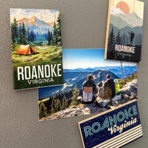 Vista 3 de Ballard Utah Souvenir - Imán de madera grabada para nevera, diseño de cactus y desierto, 2 x 3 pulgadas