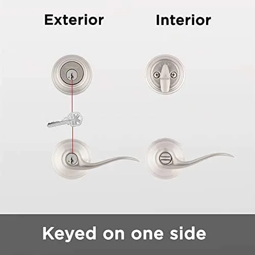 Vista 7 de Kwikset Signatures Tustin picaporte SmartKey, cilindro único, paquete combinado, 991TNL 15 SMT CP K4