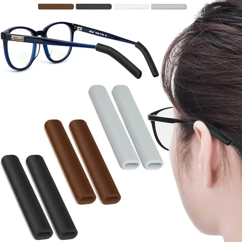 3 pares de cojines de silicona para orejas de gafas, sujetadores antideslizantes para orejas de gafas, piezas de goma antideslizantes para orejas,