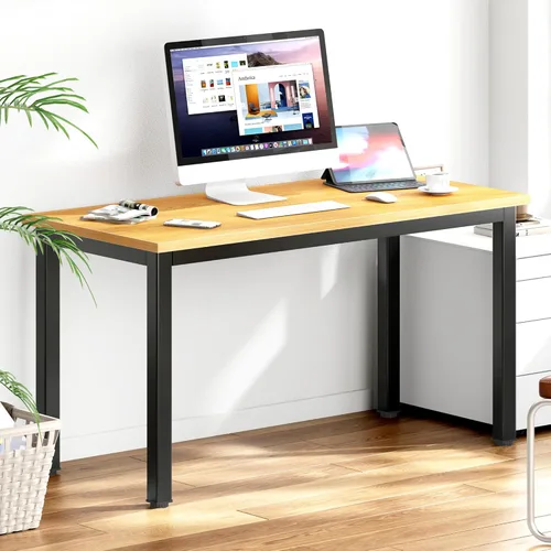 Vista 201 de DlandHome Escritorio pequeño para computadora de 31.5 pulgadas, mesa de escritura para espacios pequeños, mesa de estudio, escritorio para Negro