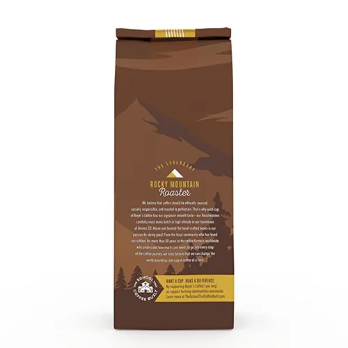 Vista 2 de Boyer's Coffee, Café expreso, tostado oscuro, grano entero, bolsa de 2.25 libras (1 unidad)