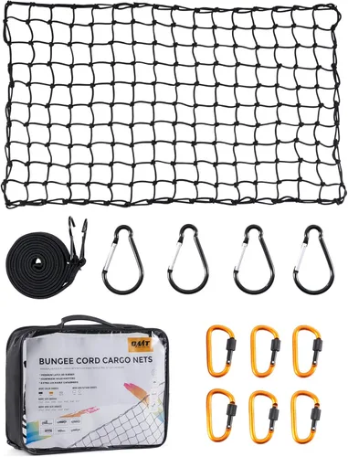 Orion Motor Tech - Red de carga pequeña de 2 x 3 pies con malla pequeña de 2 x 2 pulgadas, red de carga de tamaño máximo de 4 x 6 pies para