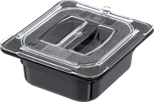 Vista 10 de Carlisle FoodService Products Storplus - Tapa universal para sartén de alimentos de tamaño 1/6 con mango moldeado para catering, bufés
