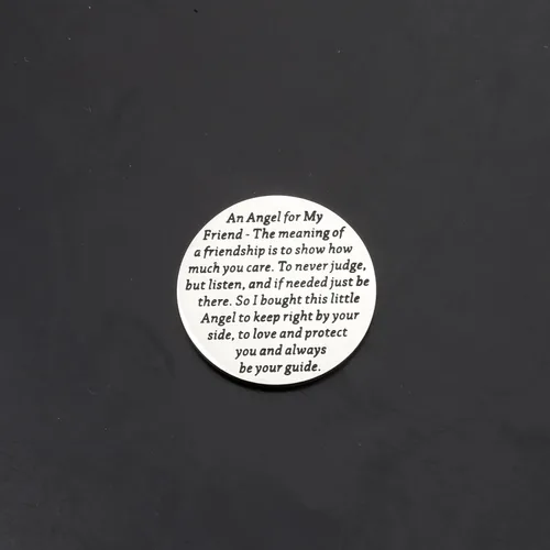 Vista 3 de TIIMG Ángel de la guarda Ángulo de moneda, regalo de protección, regalo inspirador para mejor amigo