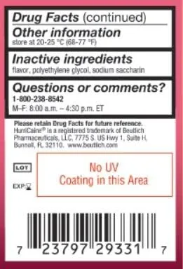 Vista 5 de HurriCaine Gel Anestésico Tópico Sandía - 1 oz.