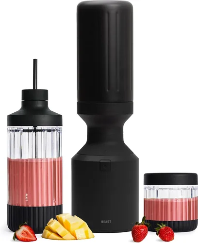 Vista 10 de Beast Mega 1200 Plus - Batidora de encimera de alta calidad Batidos, batidos, salsas, salsas, salsas, sopas Mezcla hielo y frutas congeladas