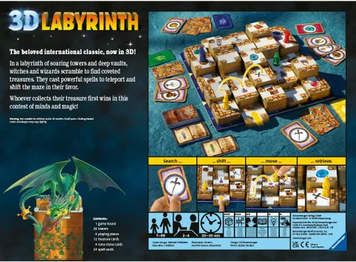 Vista 7 de Ravensburger Juego de mesa familiar 3D Labyrinth Juego de rompecabezas fácil de aprender Atractivo rompecabezas para niños y adultos Valor