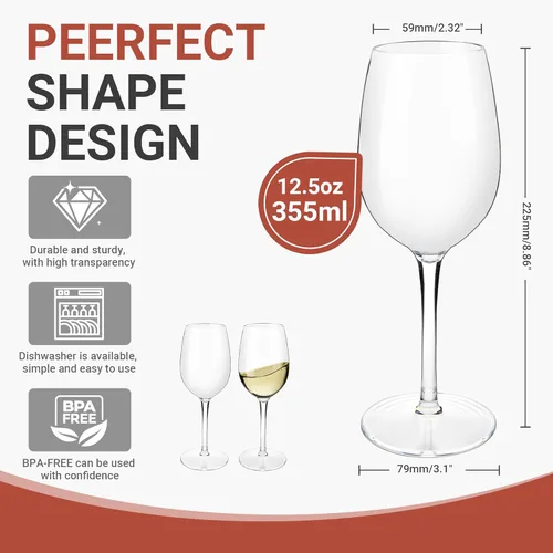 Vista 4 de Tritan-Plastic - Juego de 2 copas de vino tinto flotantes para piscina, 12.5 onzas, vasos de vino duraderos con tallo largo, ideal para el hogar