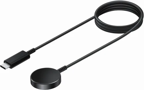 Vista 2 de Cargador inalámbrico rápido oficial Samsung Galaxy Watch (USB-C) - Negro (EP-OR900BBEGWW)