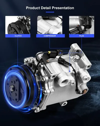Vista 4 de ECCPP Compresor de CA con embrague 2004-2012 apto para Mitsubishi Galant 2.4L 2006-2011 para Mitsubishi Eclipse 2.4L