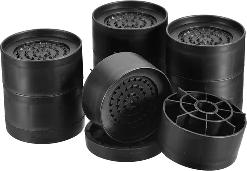 Vista 9 de uxcell Juego de 4 elevadores redondos para muebles, altura de 1.97 pulgadas, elevadores de cama ajustables para marco de cama, mesa, escritorio