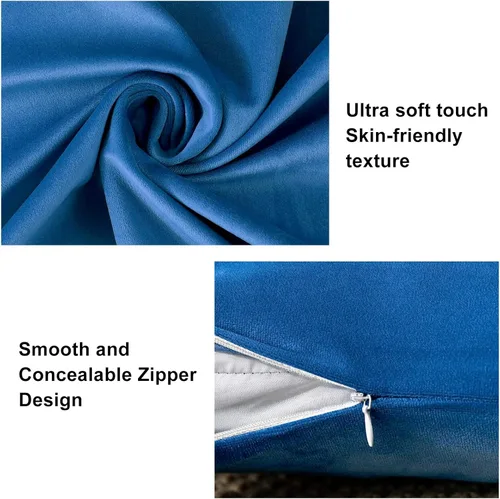 Vista 2 de AUSSPVOCT Ative - Juego de 2 fundas de almohada de terciopelo suave, 12 x 20 pulgadas, fundas de cojín cuadradas para sofá, cama, automóvil, sala