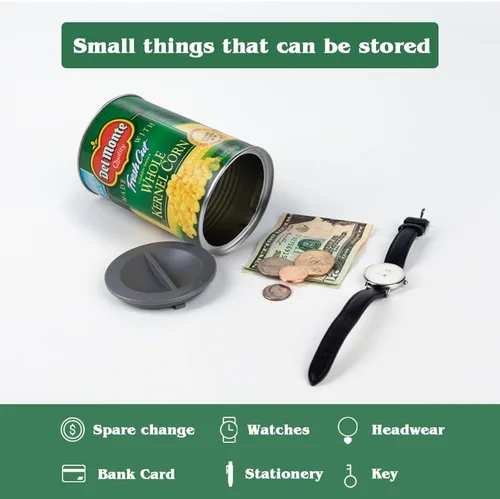 Vista 4 de Cajas de seguridad falsas para latas secretas de distracción (verde)..