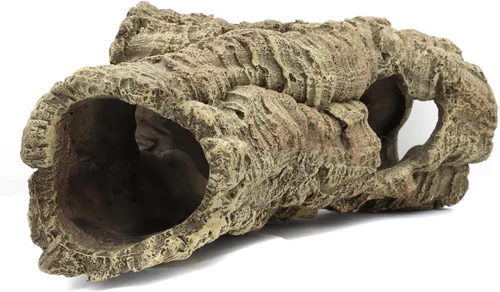 Vista 5 de Decoración de Escondite para Terrario de Reptiles, Decoración de Escondite de Madera de Resina para Reptiles, Peces, Anfibios, Animales Pequeños
