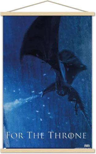 Vista 16 de Trends International Póster de pared Viserion Game of Thrones, 22.375 x 34 pulgadas, versión enmarcada en negro