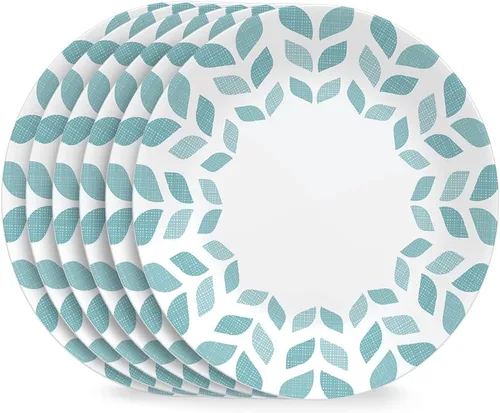 Vista 10 de Corelle Vitrelle - Juego de platos de ensalada de 6.75 pulgadas, triple capa resistente al vidrio y al astillado, platos redondos ligeros, 6 piezas