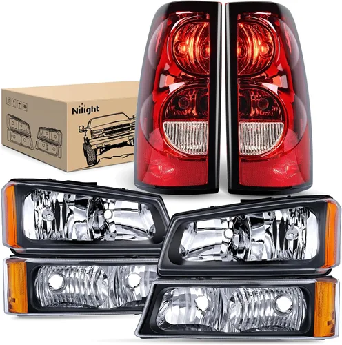 Vista 21 de Nilight Conjunto de luz trasera para Chevy Silverado 1500 1500HD 2500 2500 2500HD 3500 2007 Chevrolet Classic OE estilo pasajero lámpara trasera