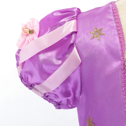 Vista 6 de Rapunzel - Vestido de princesa para niña, disfraz de cosplay, Halloween, cumpleaños (2-10 años)