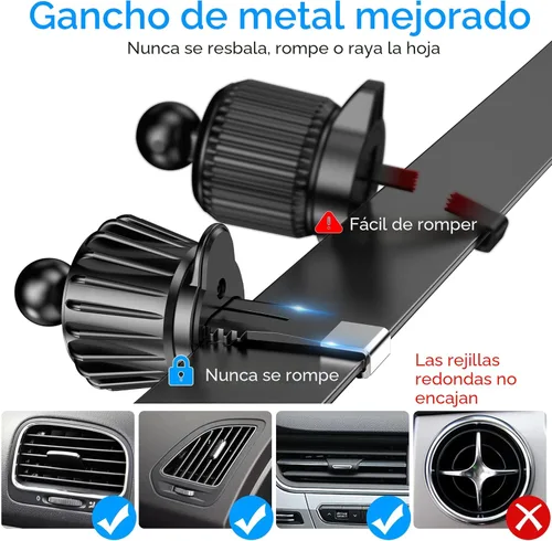 Vista 8 de Coolpow para Soporte de Coche MagSafe【Parabrisas+Ventilación+Tablero】Soporte Magnético de Teléfono para Coche Soporte de Montaje de Teléfono