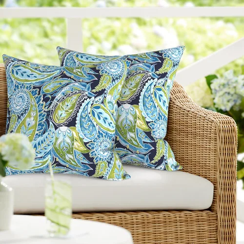 Vista 11 de DYTXIII Paquete de 2 almohadas lumbares impermeables para exteriores con rellenos, 12 x 20 pulgadas, almohada decorativa rectangular para patio
