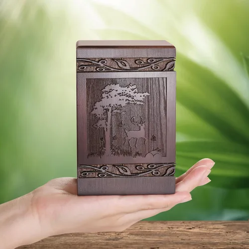 Urnas de cremación para cenizas humanas adultas, machos y hembras, caja de urnas talladas de madera para hombres, mujeres, niños, mascotas, gato,