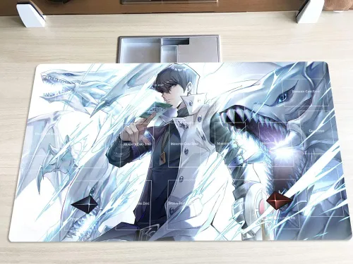 Nuevo Alfombra de Juego Kaiba Seto Dragón Blanco de Ojos Azules CCG TCG para Juego de Cartas Coleccionables + Bolsa Gratis (ZD014-217-A)
