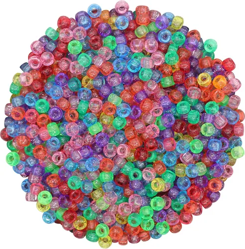 Vista 35 de Cuentas de Pony de Plástico Coloridas para Pulsera para Hacer Joyas para Pulseras de Amistad 6x9mm Multicolor para Cuentas Trenzado de Cabello