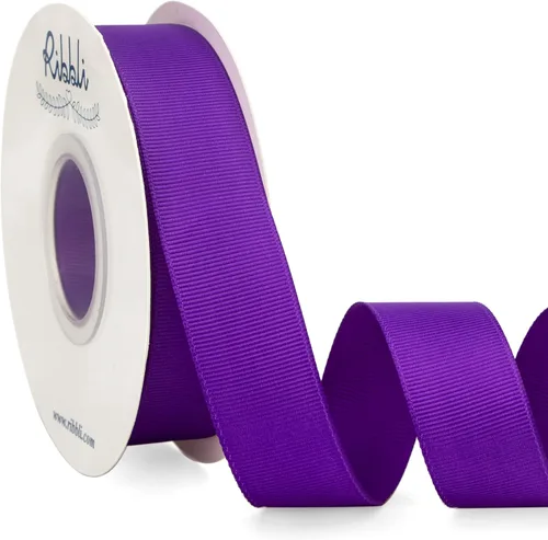 Vista 4 de Ribbli - Cinta de grogrén rosa perla, 1 pulgada x 25 yardas continuas, Uso para lazos DIY, accesorios para el cabello, envoltura de regalos