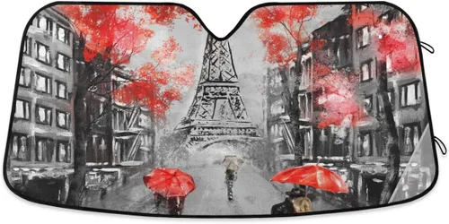 París Torre Eiffel Parabrisas Parabrisas Parasol Plegable Reflectante Parasol Bloquea los rayos UV