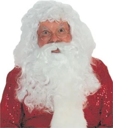 Conjunto de peluca y barba de Papá Noel accesorio para disfraz