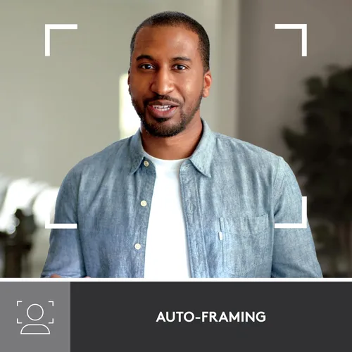 Vista 8 de Logitech Brio 501 - Cámara web Full HD con corrección de luz automática, modo de espectáculo, micrófonos de reducción de ruido, cubierta de Negro