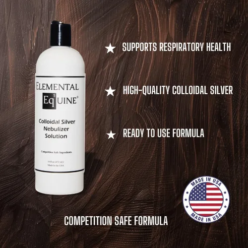 Vista 4 de Elemental Equine Solución de nebulizador de plata coloidal 16oz para caballos